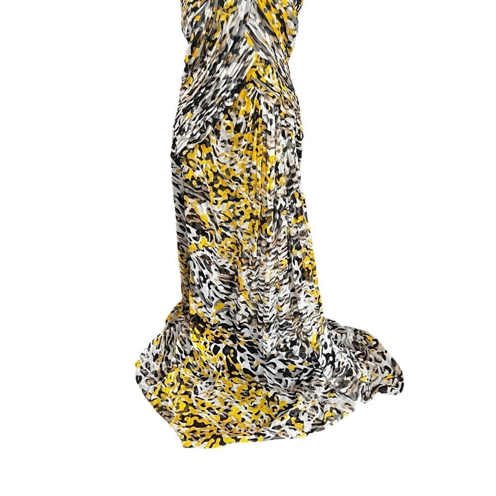 Tadashi Shoji Silk Leopard Print Gown Size 16 Formal Maxi Dress Gala - Picture 4 of 9